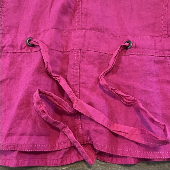 Eileen Fisher  Top XL 100% Irish Linen Button Front Shirt Layer Pink - Picture 5 of 8